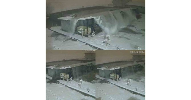 Kameraya yansıyan deprem anındaki görüntü tsunamiyi hatırlattı