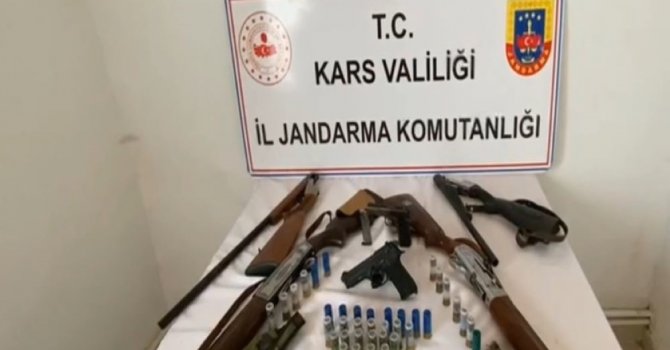 Kars’ta jandarmadan ruhsatsız silah operasyonu