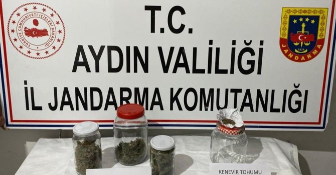 Cam kavanoz içinde uyuşturucu ele geçirildi