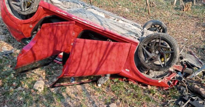 50 metreden ormanlık alana uçtu