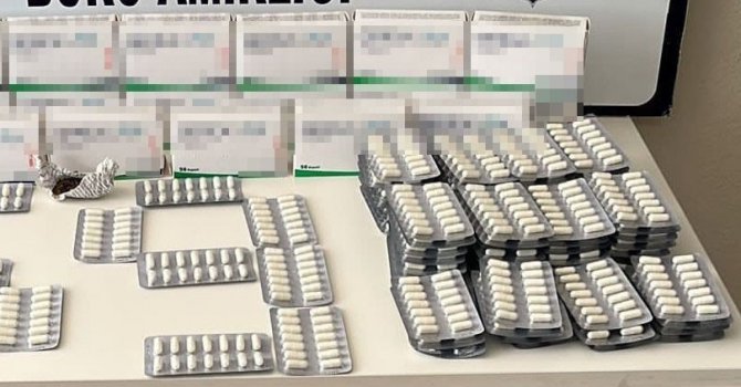 Tekirdağ’da yeşil reçeteli yüzlerce hap ele geçirildi