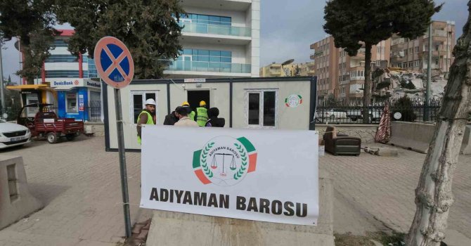 Depremzedelere konteynerde hukuk hizmeti