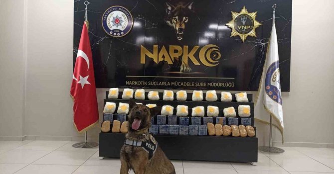 ‘Juno’nun katıldığı operasyonda 37 kilo 600 gram uyuşturucu ele geçirildi