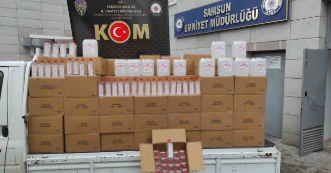 Samsun’da 4 bin litre etil alkol ele geçirildi