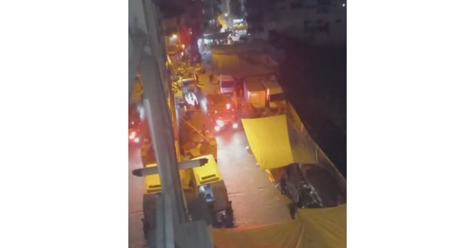 İtfaiyeye semt pazarı engeli, zor anlar kameralara böyle yansıdı