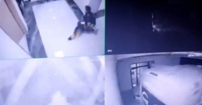 Hatay’da depremin şiddetini gösteren yeni görüntü: İnsanlar yere düştü, ambulans beşik gibi sallandı