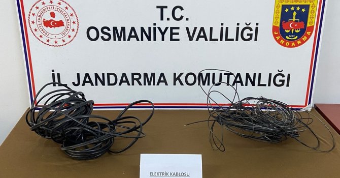 Telefon direklerinden kablo hırsızlığına tutuklama