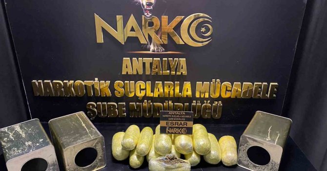 Antalya’da 71 kilo esrar ve skunk maddesi ele geçirildi