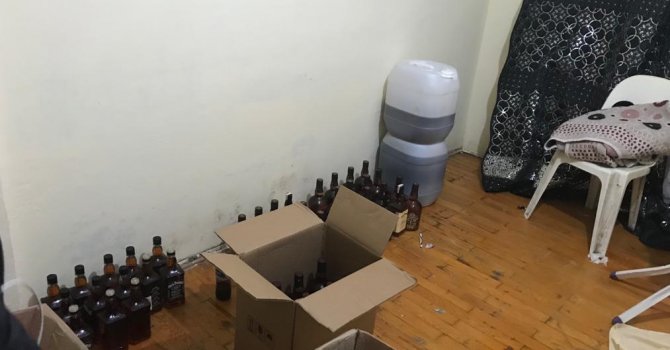 Antalya'da kaçak içki operasyonu