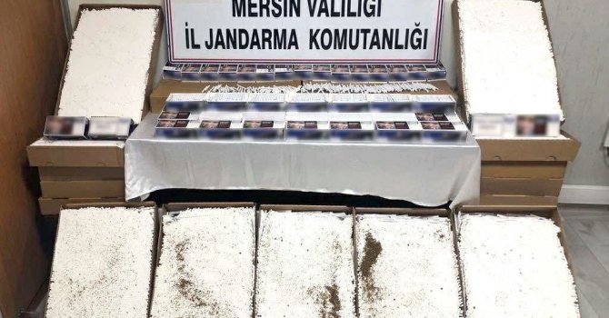 Mersin’de 110 bin adet kaçak makaron ele geçirildi