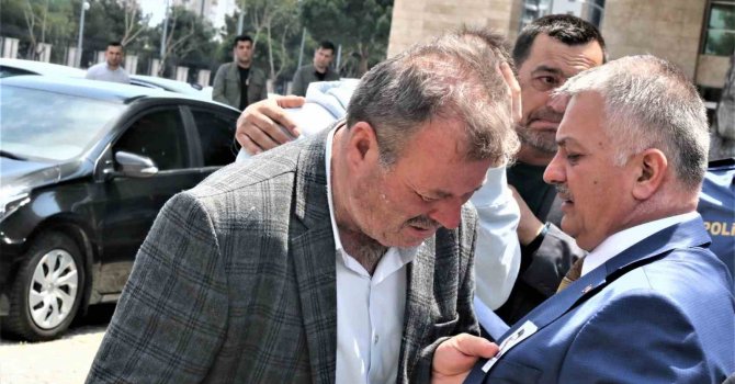 Kazada hayatını kaybeden polis memuruna hamile eşi ve babasından en acı görev