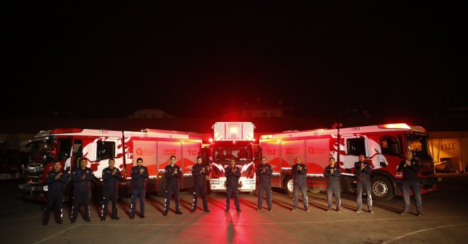 Büyükşehir İtfaiyesi’nden sağlık çalışanlarına destek