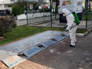 Muratpaşa’da dezenfekte çalışmaları sürüyor