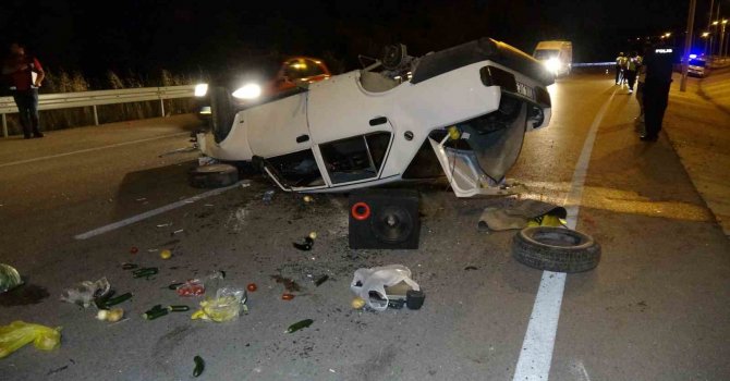 Burdur’da kontrolden çıkan araç takla atıp karşı şeride geçti: 1 ölü, 1 yaralı