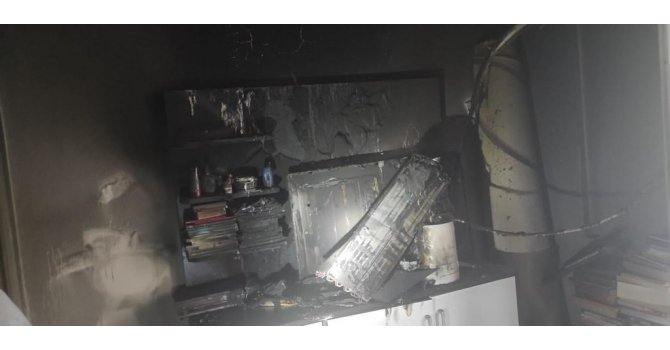 Hatay’da mesken yangını