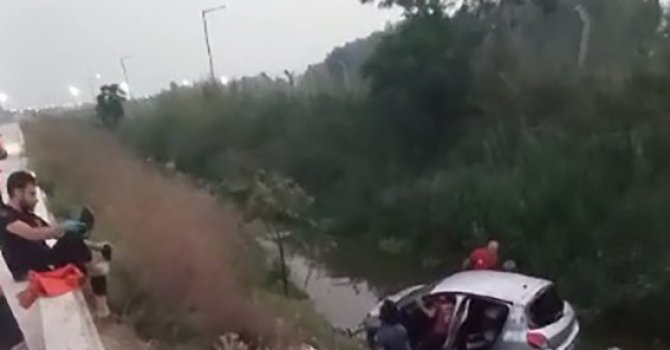 Otomobil sulama kanalına düştü: 1 ölü, 2 yaralı