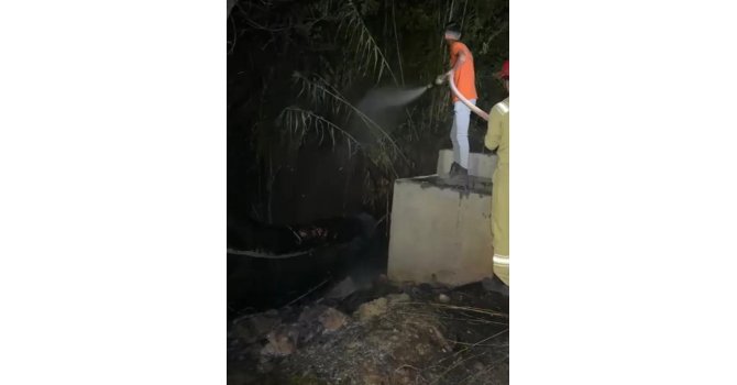 Gazipaşa’da hazineye ait bozuk ormanlık alanda yangın çıktı