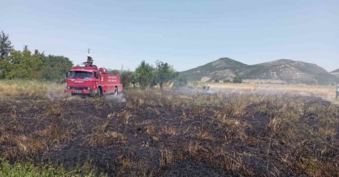 Burdur’da 1 dönüm tarım arazisi yanarak kül oldu