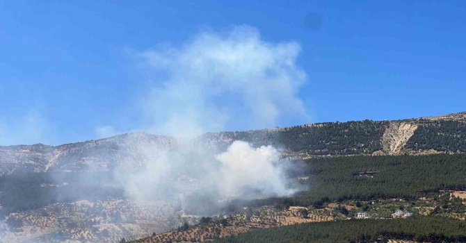 Ahir dağında orman yangını, ekipler müdahaleye başladı