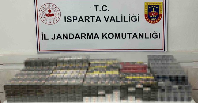 Isparta’da çok sayıda kaçak sigara ele geçirildi