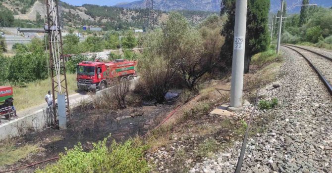 Mesire alanında çıkan yangın söndürüldü