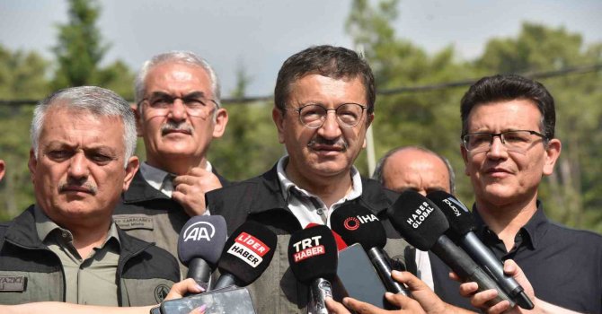 Tarım ve Orman Bakan Yardımcısı Veysel Tiryaki: "Kemer yangını kontrol altına alınabilmiş değil"