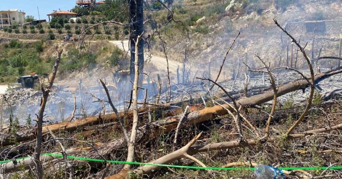 Kaynak çalışması mezarlıkta yangın çıkardı
