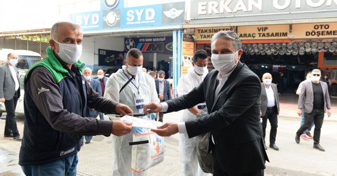 Sanayi esnafına maske