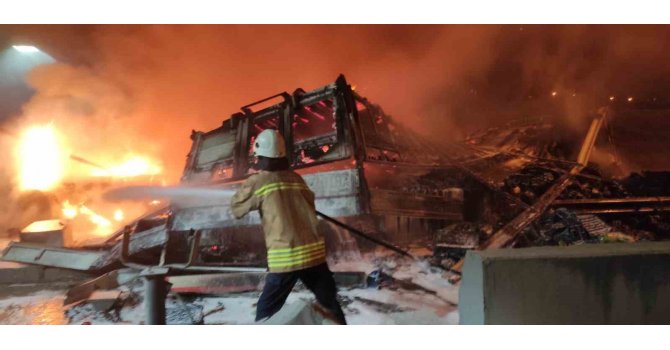 Hatay’da tır otoyol gişelerine çarpıp yandı: 2 yaralı