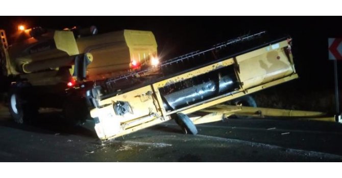 Burdur’da otomobil biçerdövere çarptı: 1 yaralı