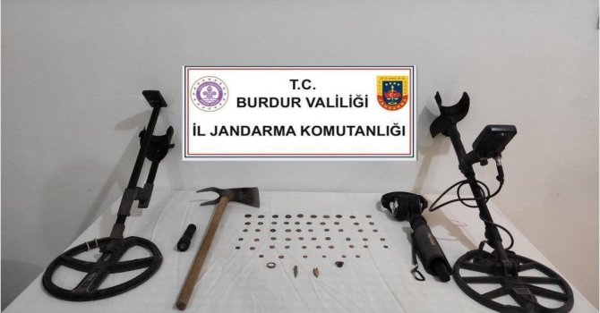 Burdur’da 56 adet sikke ele geçirildi