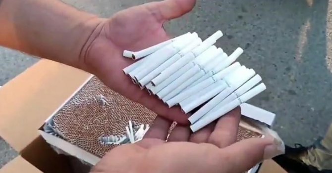 Mersin’de 6 milyon 100 bin bandrolsüz doldurulmuş makaron ele geçirildi