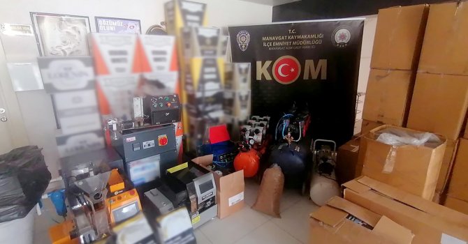 Manavgat’ta yarım tona yakın kıyılmış tütün ele geçirildi