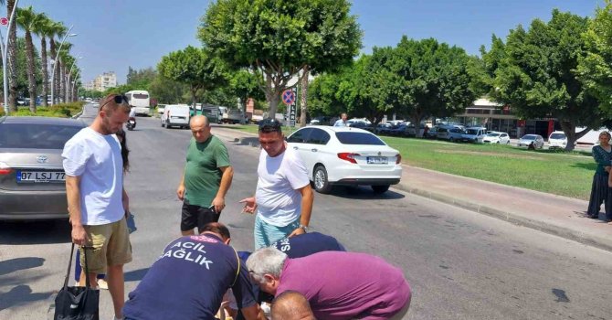 Otomobilin aynası hastanelik etti