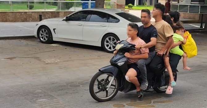 Motosiklette balık istifi yolculuk