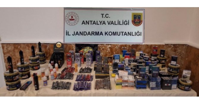 Manavgat’ta kaçak tütün ve elektronik sigara operasyonu