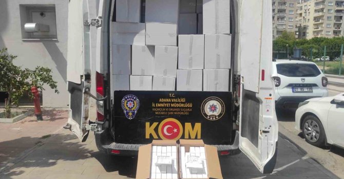 Adana’da 31 milyon kaçak makaron ele geçirildi
