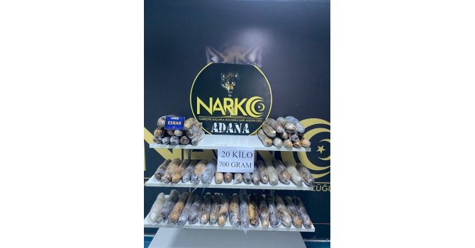 Adana’da 20 kilo 700 gram esrar ele geçirildi, 1 kişi tutuklandı