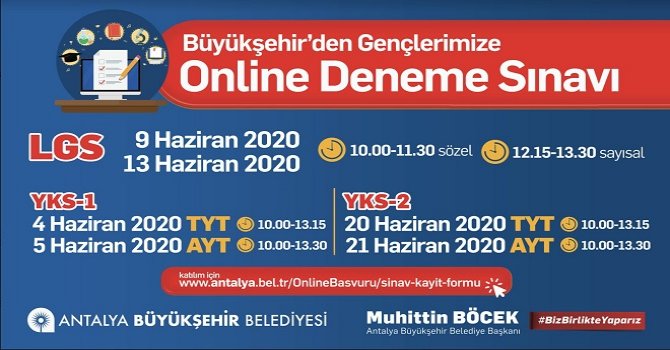 Büyükşehir’den öğrencilere online sınav desteği