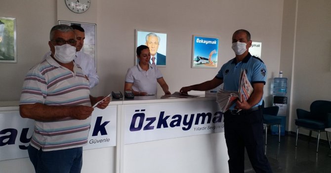 Alanya Otogarı’nda maske dağıtıldı