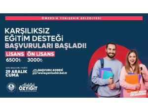 Yenişehir Belediyesinin karşılıksız eğitim desteği başvuruları başladı