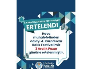 Karaduvar Balık Festivali ertelendi