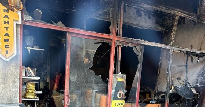 Kahramanmaraş’ta işyerinin molotof kokteyli ile kundaklandığı iddiası