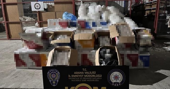 Adana’da gümrük kaçağı 5 milyon 670 bin makaron ele geçirildi