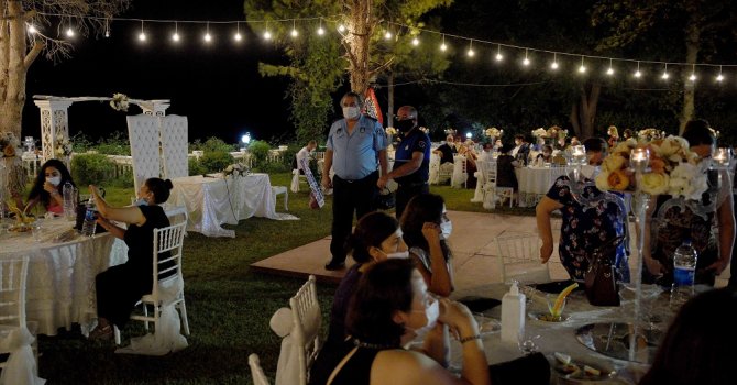 Düğünlerde korona virüs denetimi
