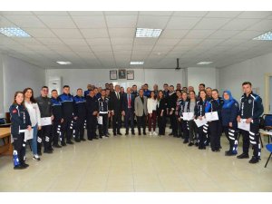 Alanya’da zabıta personeline yönelik 4 haftalık eğitim programı tamamlandı