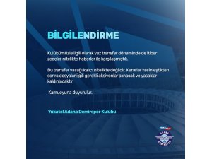Adana Demirspor’dan transfer yasağı açıklaması