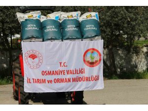 Osmaniye’de çiftçilere soya tohumu desteği