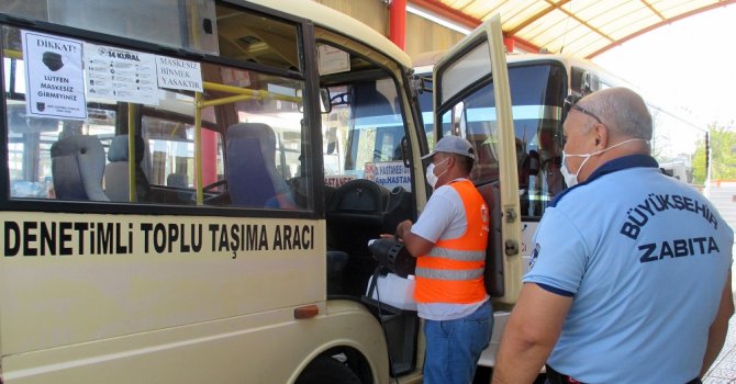 Serik’te toplu ulaşım araçları denetlendi