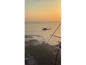 Antalya’da teleferik kazasında mahsur kalanlar helikopterle kurtarıldı